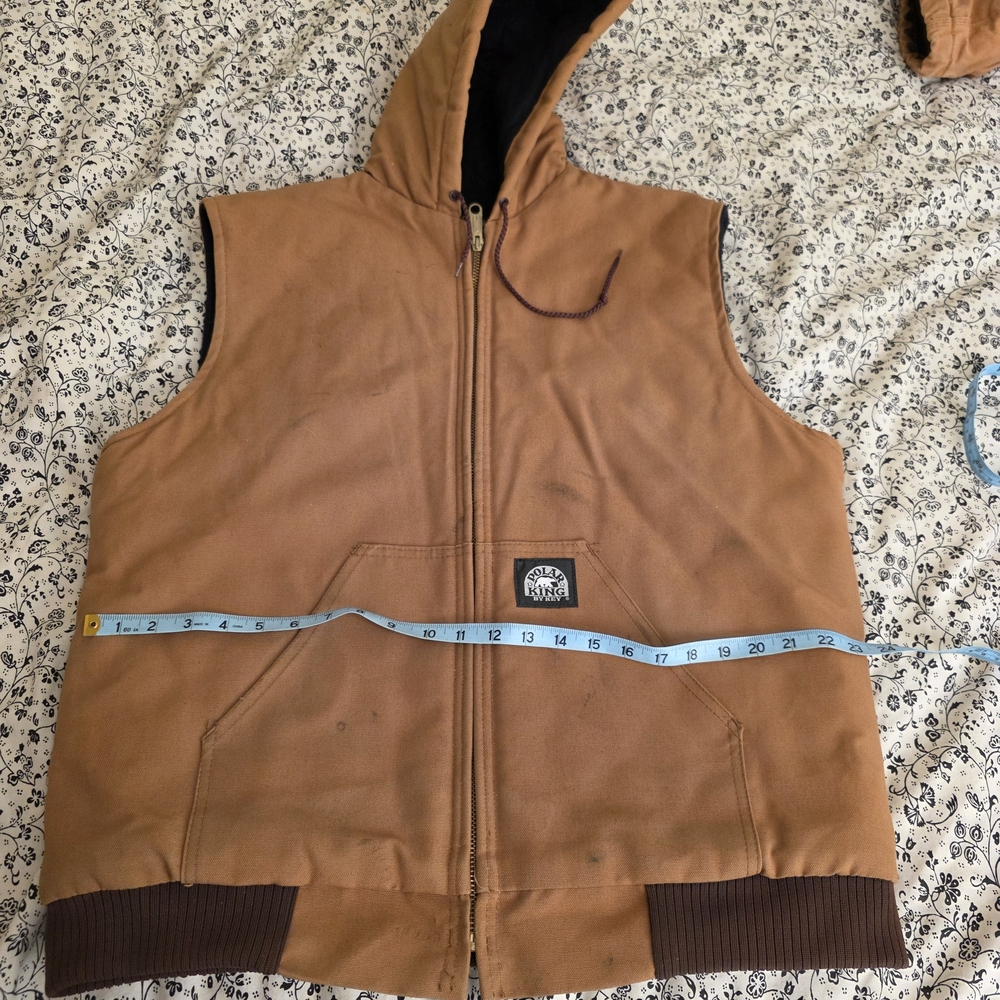 Men's Brown Hooded Vest